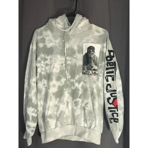 Poetic Justice Tupac Hoodie Mens S Tie-Dye Graphic Sweatshirt